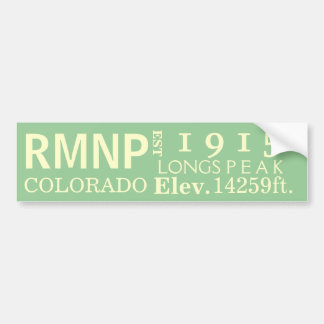 Rocky Mountain national park stats Bumper Sticker