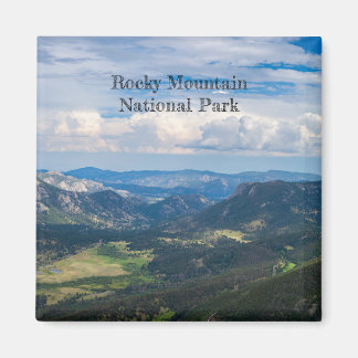 Rocky Mountain National Park Summer Vista Photo  Magnet