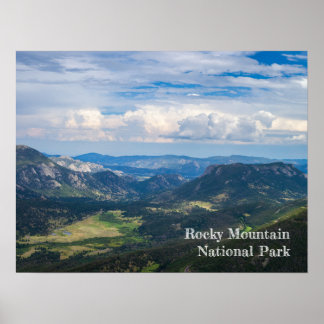 Rocky Mountain National Park Summer Vista Photo  Poster