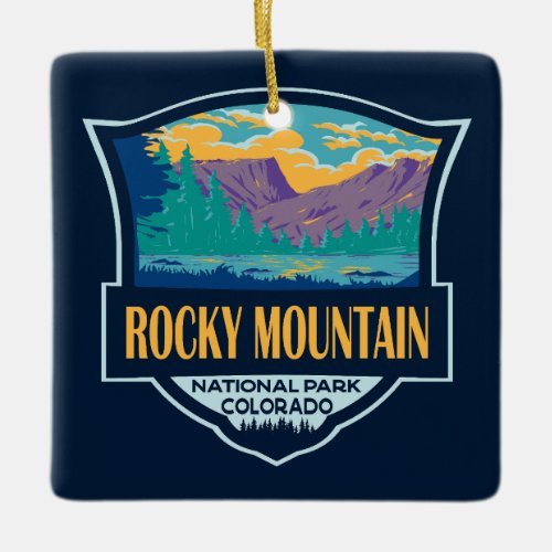 Rocky Mountain National Park Teton Range Travel Ceramic Ornament