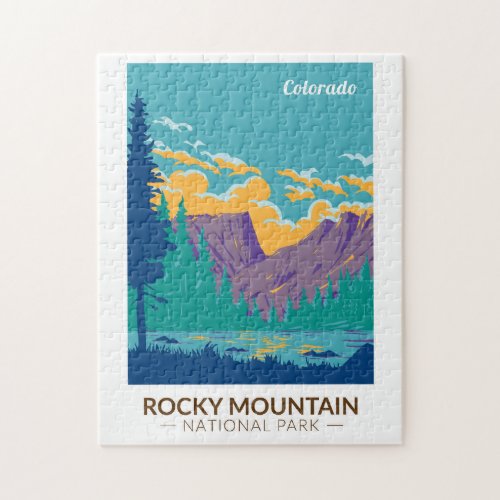 Rocky Mountain National Park Teton Range Travel Jigsaw Puzzle