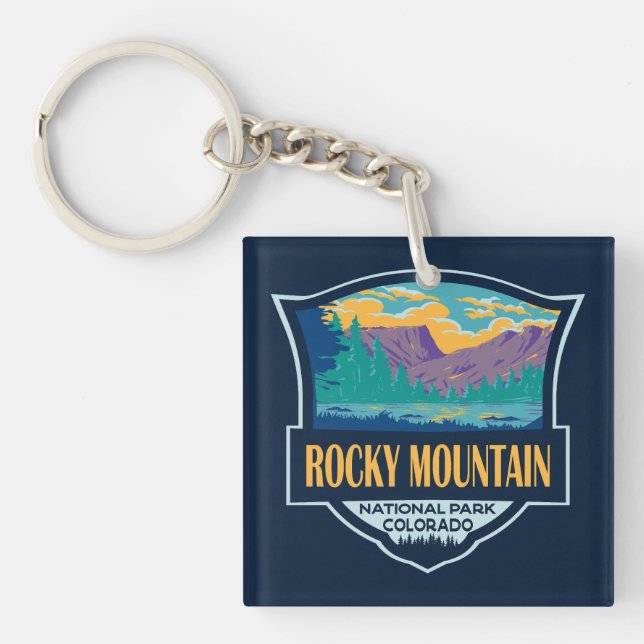 Rocky Mountain National Park Teton Range Travel Keychain (Front)