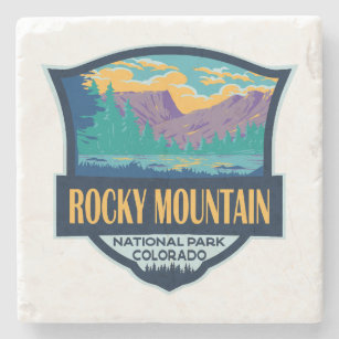 Rocky Mountain National Park Teton Range Travel Stone Coaster