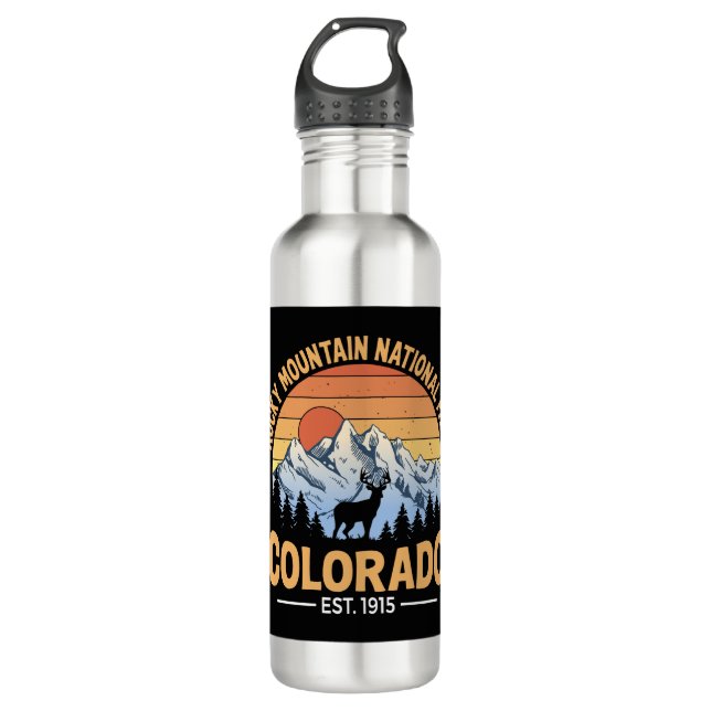 Rocky Mountain National Park Tumbler Travel Stainless Steel Water Bottle (Front)