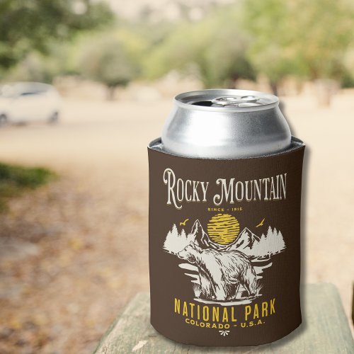 Rocky Mountain National Park Vintage Can Cooler