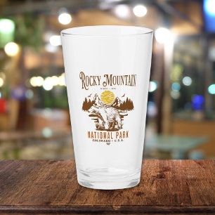 Rocky Mountain National Park Vintage Landscape Glass