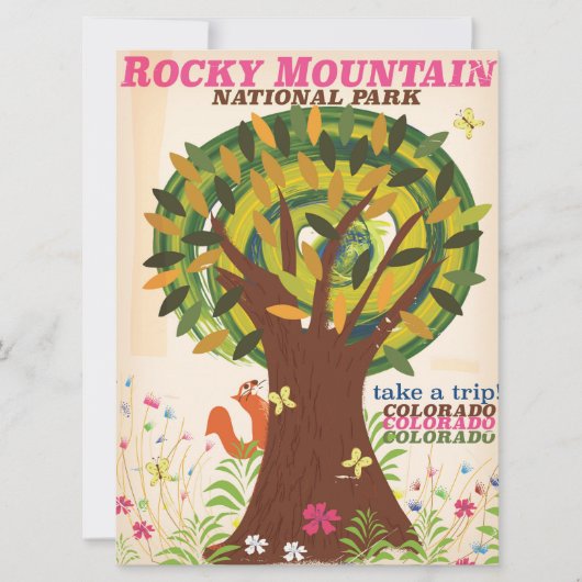 Rocky Mountain national park vintage poster (Front)