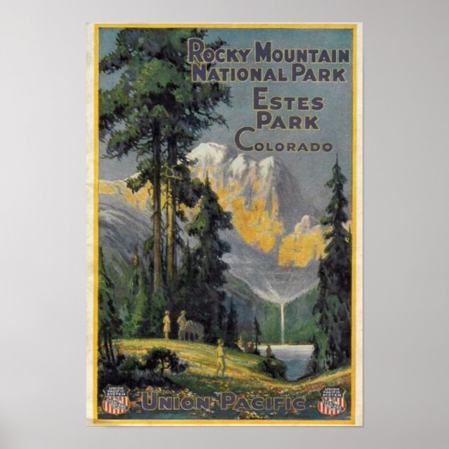 Rocky Mountain National Park Vintage Poster (Front)