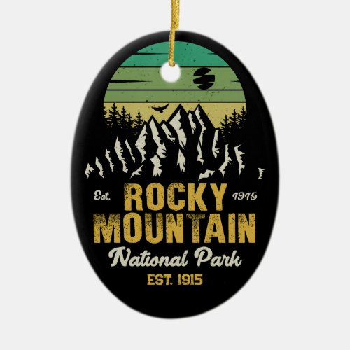 Rocky Mountain National Park Vintage Souvenirs 60s Ceramic Ornament