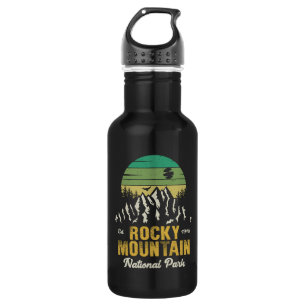 Rocky Mountain National Park Vintage Souvenirs Stainless Steel Water Bottle