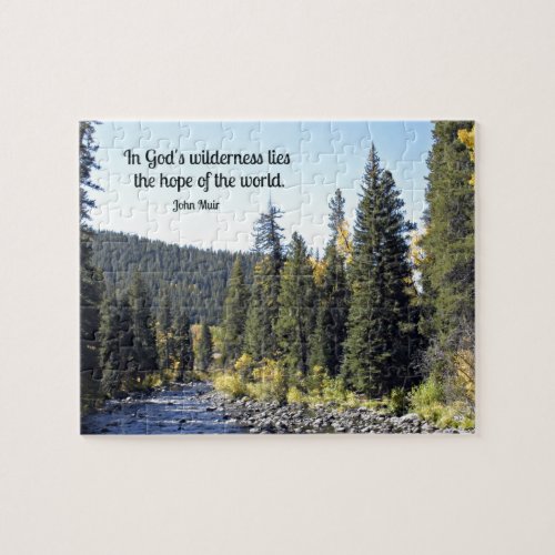 Rocky Mountain National Park with quote Jigsaw Puzzle