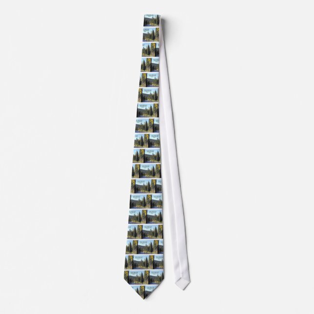 Rocky Mountain National Park with quote Neck Tie (Front)