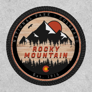 Rocky Mountain National Park Wood Vintage Sunset Patch