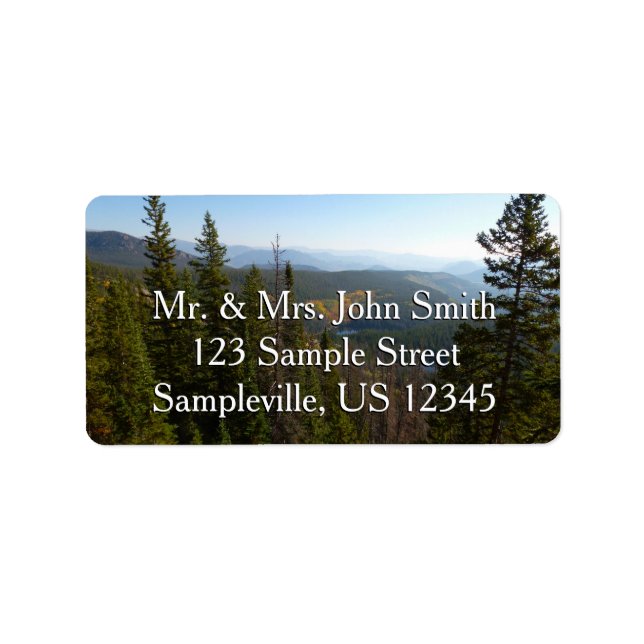 Rocky Mountain Overlook in Early Fall Label (Front)