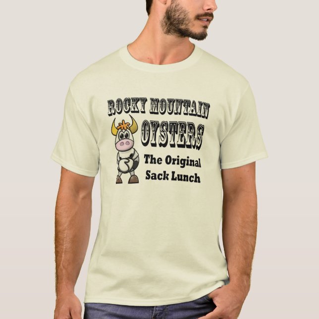 Rocky Mountain Oysters Humorous Men's T-Shirt (Front)