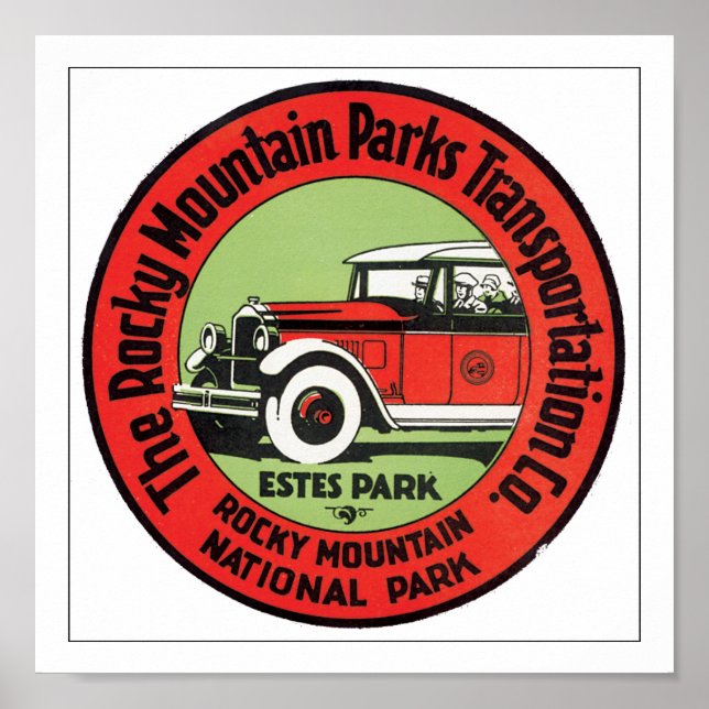 Rocky Mountain Parks Transportation Poster (Front)