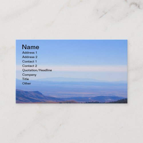 Rocky Mountain Range Picture Business Cards