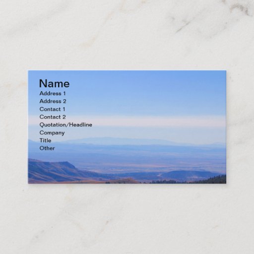 Customizable Rocky Mountain Range Picture Business Cards