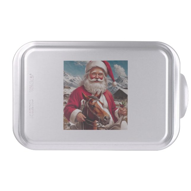Rocky Mountain Santa and His Horse Cake Pan (Front)