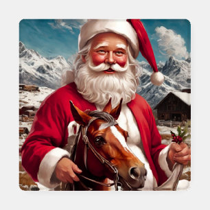Rocky Mountain Santa and His Horse Coaster Set