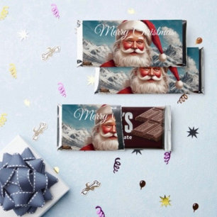 Rocky Mountain Santa and His Horse Hershey Bar Favors