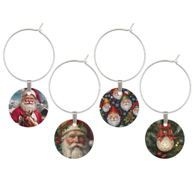 Rocky Mountain Santa and His Horse Wine Charm (Staggered)