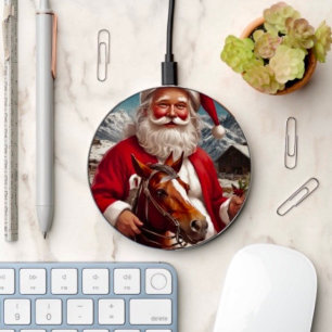 Rocky Mountain Santa and His Horse Wireless Charger
