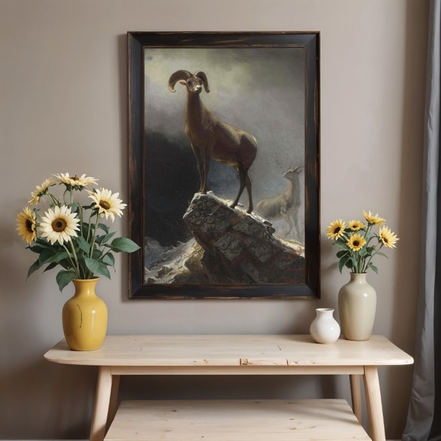 Rocky Mountain Sheep by Albert Bierstadt Poster (Creator Uploaded)