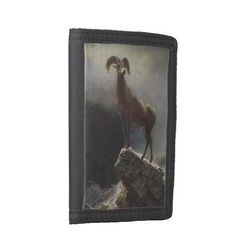 Rocky Mountain Sheep by Albert Bierstadt Trifold Wallet