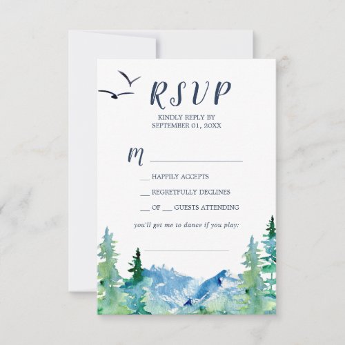 Rocky Mountain Song Request RSVP Card