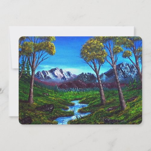 Rocky Mountain Stream Painted Abstract