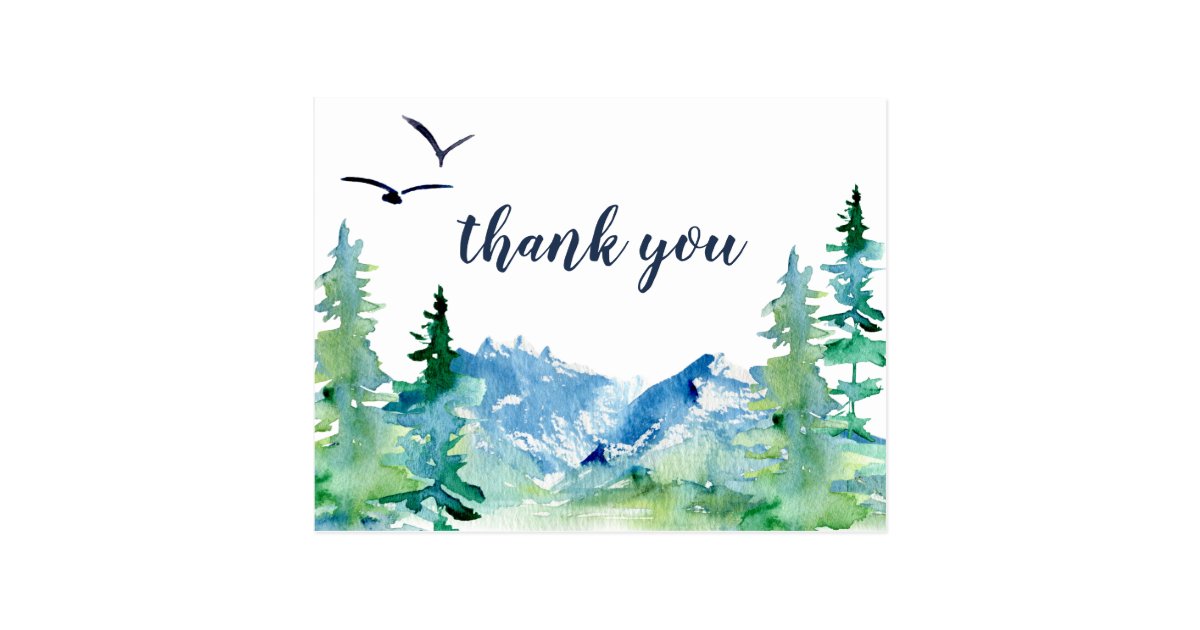 Rocky Mountain Thank You Postcard | Zazzle.com