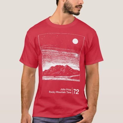 Rocky Mountain Time Minimal Style Graphic Artwork  T_Shirt