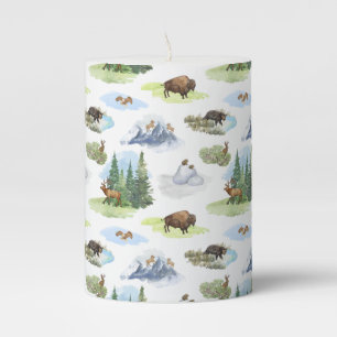 Rocky Mountain Toile Candle