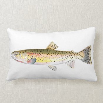 Rocky Mountain Trout Fish Lumbar Pillow by fishshop at Zazzle