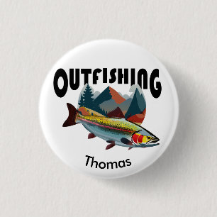 Rocky Mountain Trout Fishing "Outfishing" Button