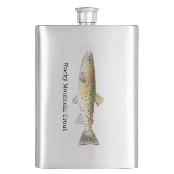 Rocky Mountain Trout Fishing Trip Hip Flask by fishshop at Zazzle