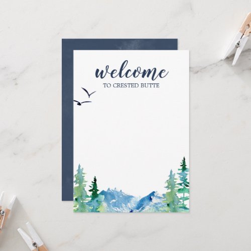 Rocky Mountain Vacation Rental Welcome Letter