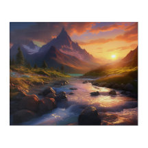 Rocky Mountain Valley Spring Creek Sunrise