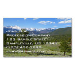 Rocky Mountain View Scenic Landscape Business Card Magnet