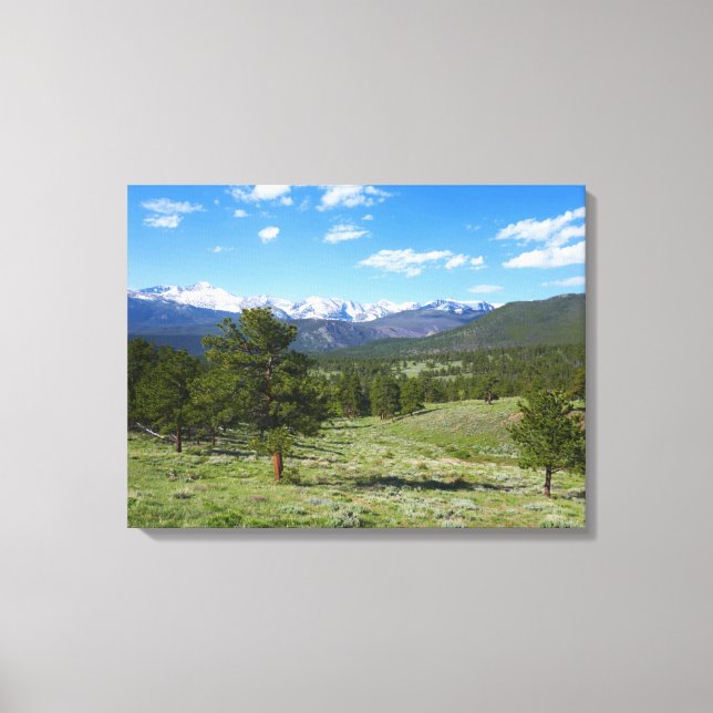 Rocky Mountain View Scenic Landscape Canvas Print (Front)