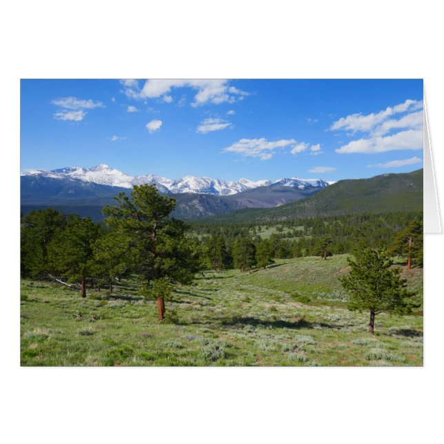 Rocky Mountain View Scenic Landscape Cards (Front Horizontal)