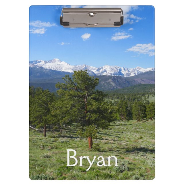 Rocky Mountain View Scenic Landscape Clipboard (Front)
