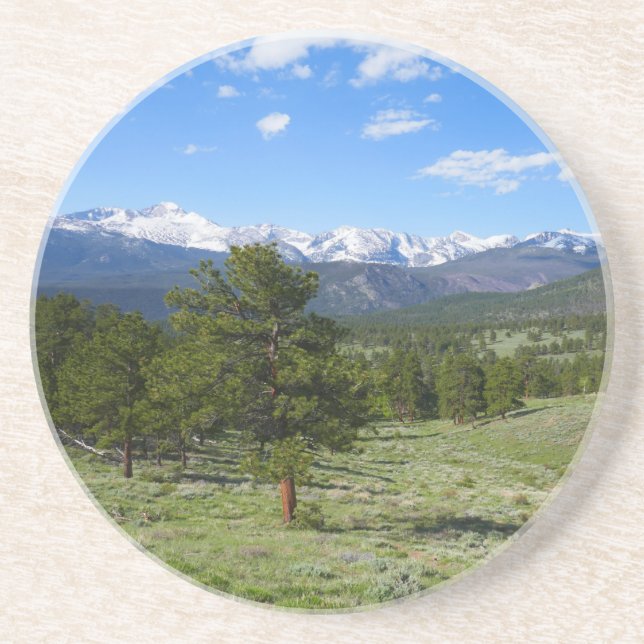 Rocky Mountain View Scenic Landscape Coaster (Front)