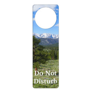 Rocky Mountain View Scenic Landscape Door Hanger