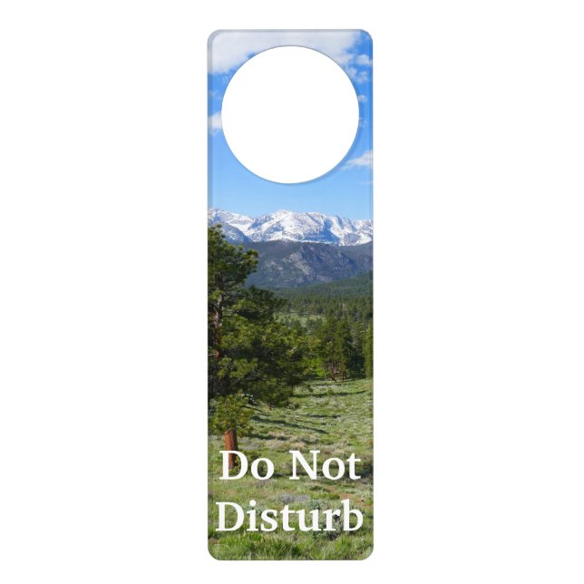 Rocky Mountain View Scenic Landscape Door Hanger (Front)