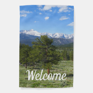 Rocky Mountain View Scenic Landscape Garden Flag