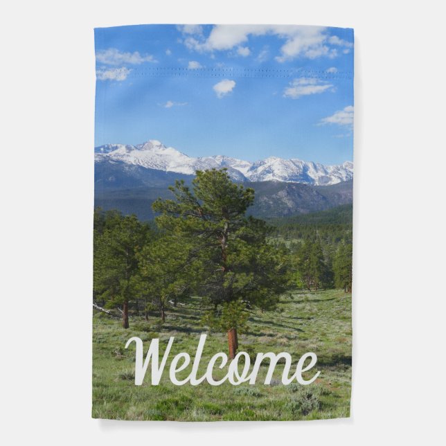 Rocky Mountain View Scenic Landscape Garden Flag (Front)
