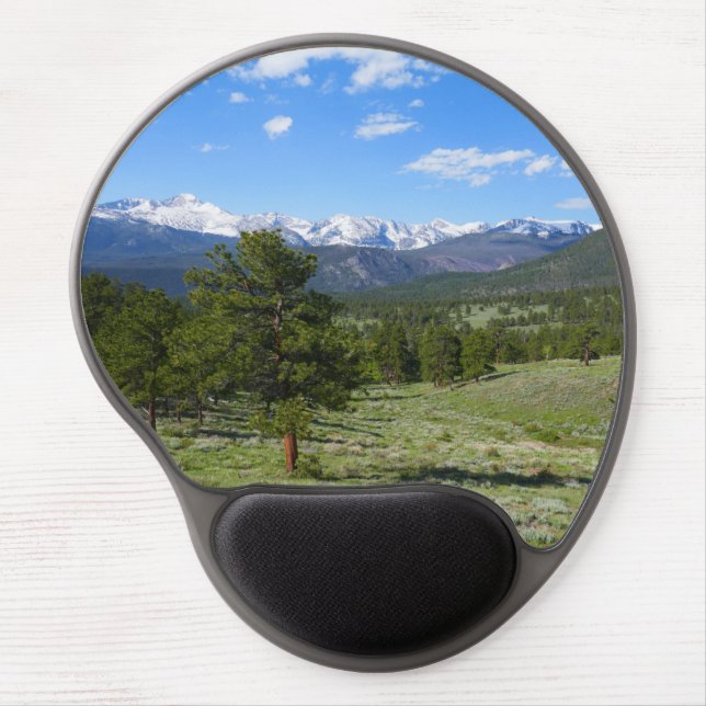 Rocky Mountain View Scenic Landscape Gel Mouse Pad (Front)