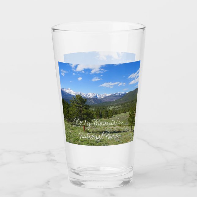 Rocky Mountain View Scenic Landscape Glass (Front)